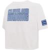 Cleveland Browns Varsity Blues Women’s Boxy Tee by Pro Standard(Linen)