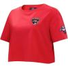 Pro Standard NHL Womens Womens NHL Classic Chenille Cotton Single Jersey Short Sleeve Boxy Tee(Red)
