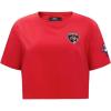 Pro Standard NHL Womens Womens NHL Classic Chenille Cotton Single Jersey Short Sleeve Boxy Tee(Red)