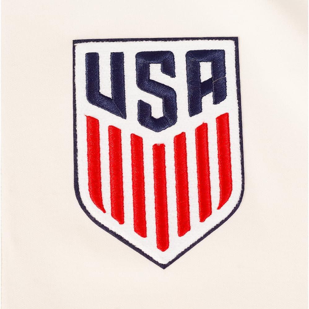 image:imagePro Standard National Teams mens Mens Usmnt Classic Chenille Cotton Double Knit Full Zip HoodieEggshell