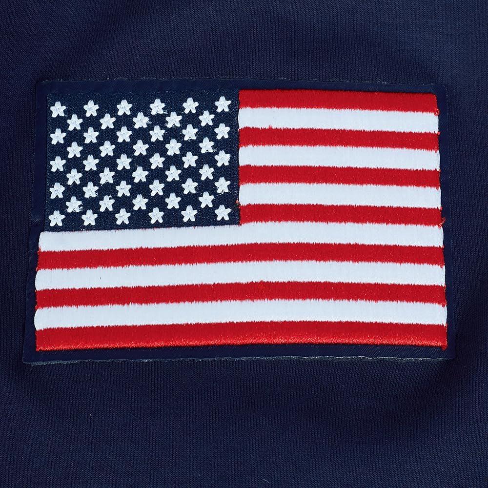 image:imagePro Standard National Teams mens Mens Usmnt Classic Chenille Cotton Double Knit Full Zip HoodieMidnight Navy