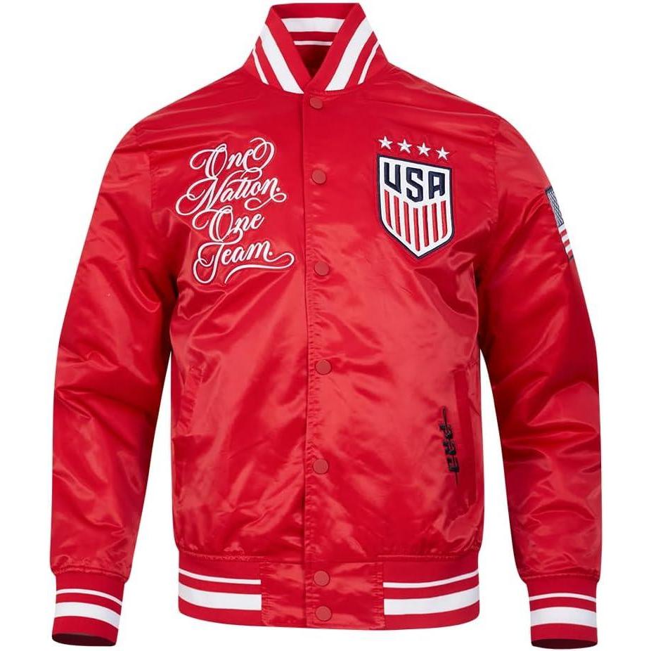 image:imagePro Standard MENS USSF SUBLIMATED SATIN JACKET SATIN JACKETRed