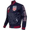 Pro Standard National Teams mens Mens Usmnt Classic Chenille Satin Jacket(Midnight Navy/Red/Midnight Navy)
