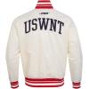 Pro Standard National Teams mens Mens Uswnt Stars Classic Chenille Satin Jacket(Eggshell/ Red)