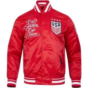 Pro Standard MENS USSF SUBLIMATED SATIN JACKET SATIN JACKET(Red)