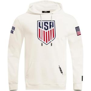 Pro Standard Mens U.S. Soccer Classic Chenille Pull Over Hoodie(Eggshell)