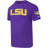 Mens College Classic Chenille Short Sleeve Tee(Purple)
