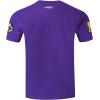 Mens College Classic Chenille Short Sleeve Tee(Purple)