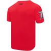 Mens College Classic Chenille Short Sleeve Tee(Red)