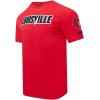 Mens College Classic Chenille Short Sleeve Tee(Red)