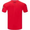 Mens College Classic Chenille Short Sleeve Tee(Red)