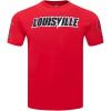 Mens College Classic Chenille Short Sleeve Tee(Red)
