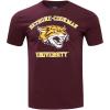 Mens College Classic Chenille Short Sleeve Tee(Wine)