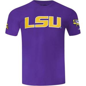 Mens College Classic Chenille Short Sleeve Tee(Purple)