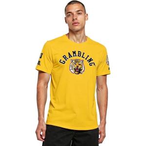 Mens College Classic Chenille Short Sleeve Tee(Yellow)